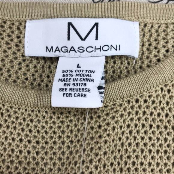 M Magaschoni Elbow Length Dolman Sleeve Pointelle - Picture 5 of 8